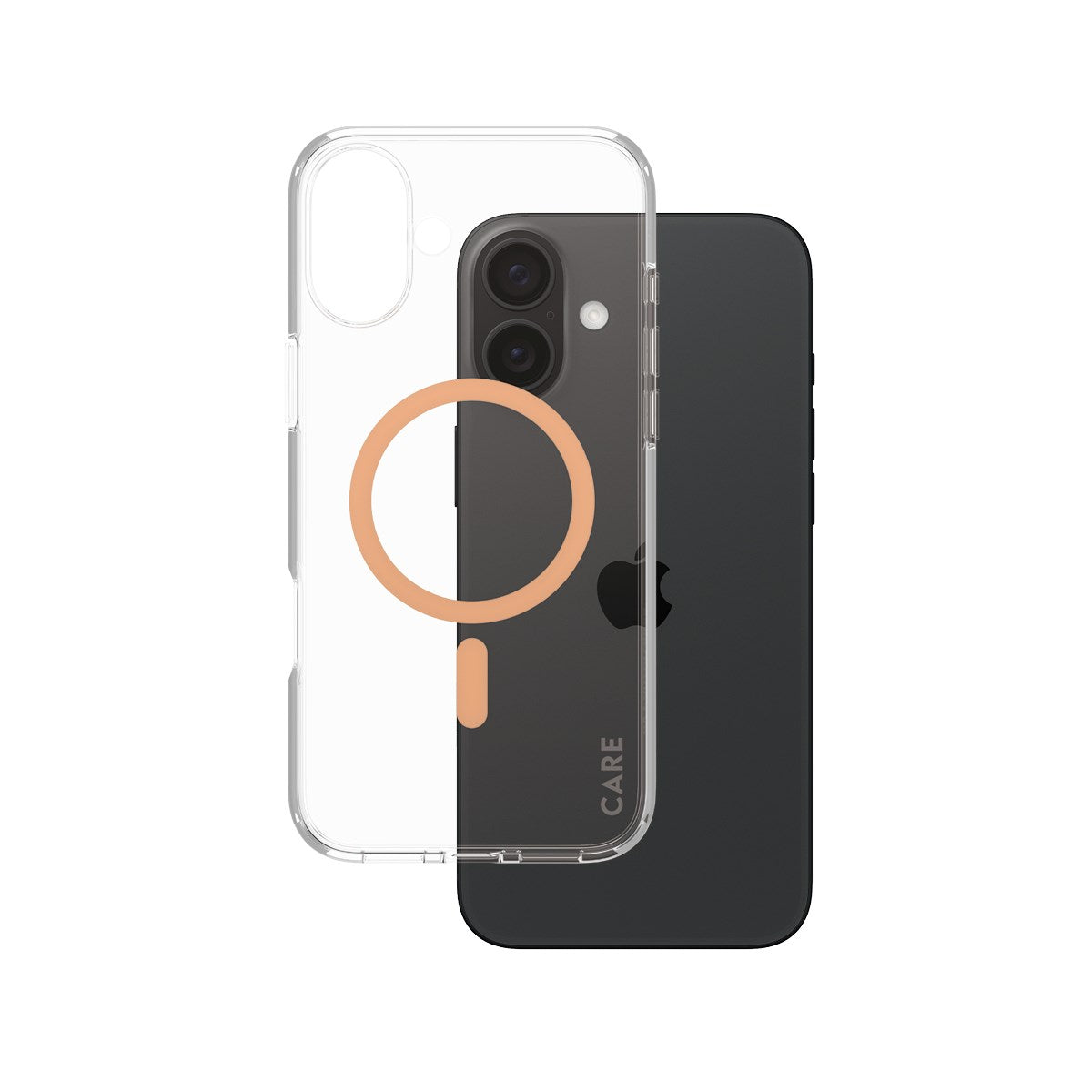 CARE by PanzerGlass® Flagship Case Transparent Urban Combat w. Peachy MagSafe iPhone 16 Plus